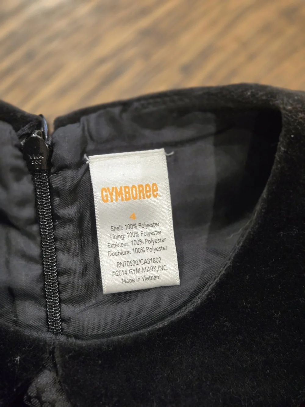 Gymboree Black Dress with Pink Flowers Logo Tag